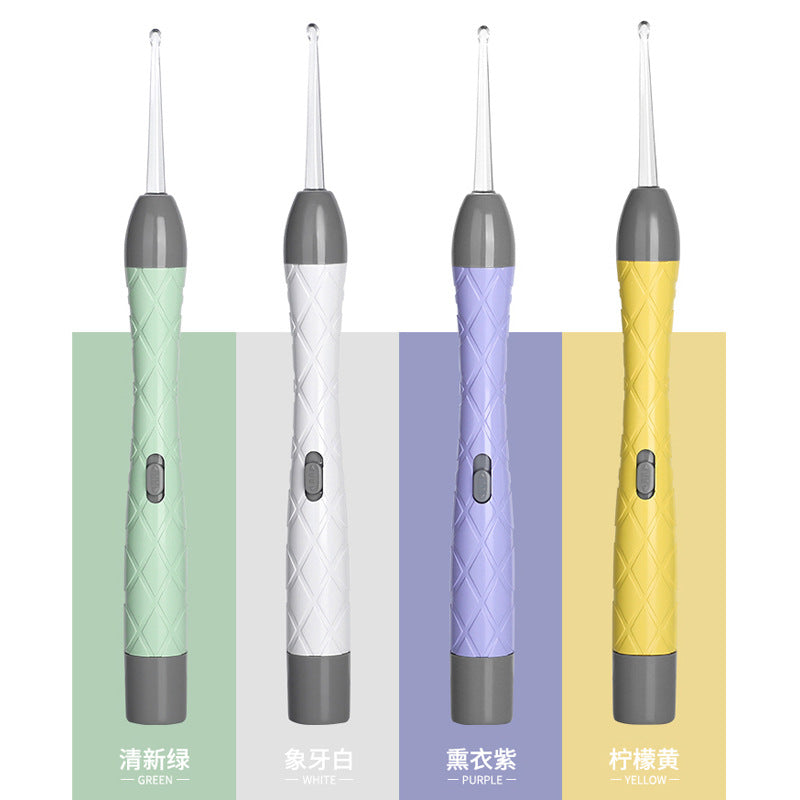 Children's luminous ear scoop suit ear scoop ear scoop baby with lamp ear tweezers booger clip rechargeable battery soft head